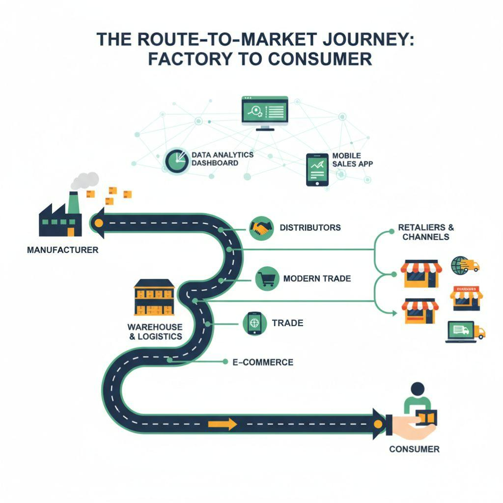 Route-to-Market (RTM) Journey - Factory to Consumer